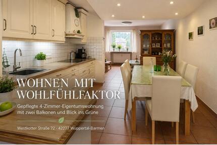 104 m² mit zwei Balkonen und Gartenblick - Großzügig wohnen - Wuppertal Gemarkung Langerfeld