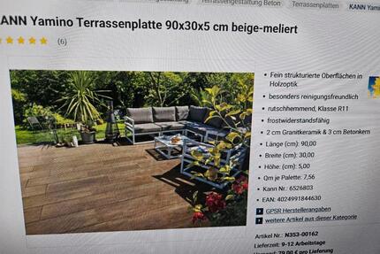 Tarassen Platten - 15,00&nbsp;EUR Kaltmiete, ca.&nbsp; 0,00&nbsp;m&sup2; in Wuppertal (PLZ: 42285) Unterbarmen