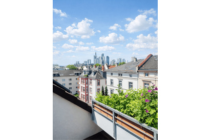 Lichtdurchflutete Maisonette mit Skyline-Blick & Dachterrasse in Frankfurt Nordend-Ost - Frankfurt am Main